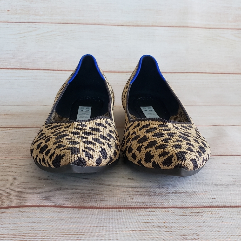 Rare! Rothy's The Point Ballet Flats Leopard Shoes - Picture 2 of 15